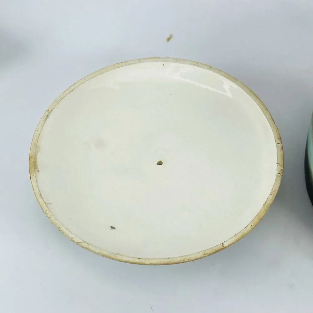 Dragon Ware Round Jewelry Trinket Box 4.25” Moriage Porcelain Hand Painted Japan